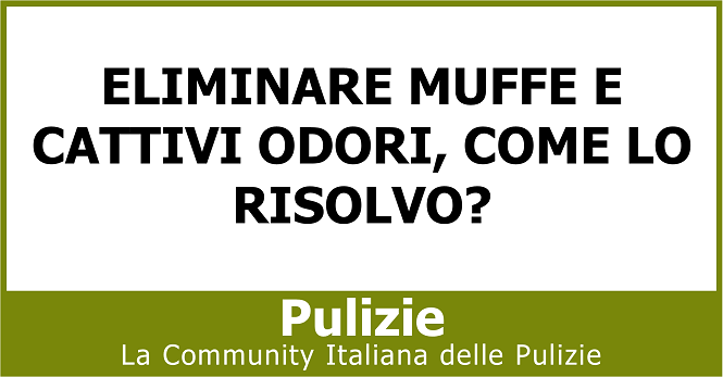 Eliminare muffe e cattivi odori come lo risolvo