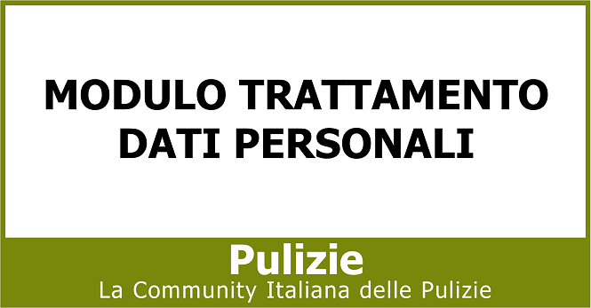 Modulo trattamento dati personali