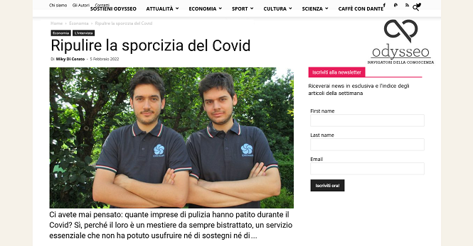 Ripulire la sporcizia del Covid Odysseo