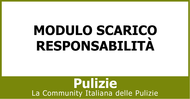 Modulo scarico responsabilità