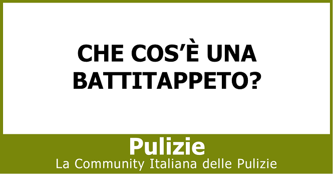 Che cos’è una battitappeto