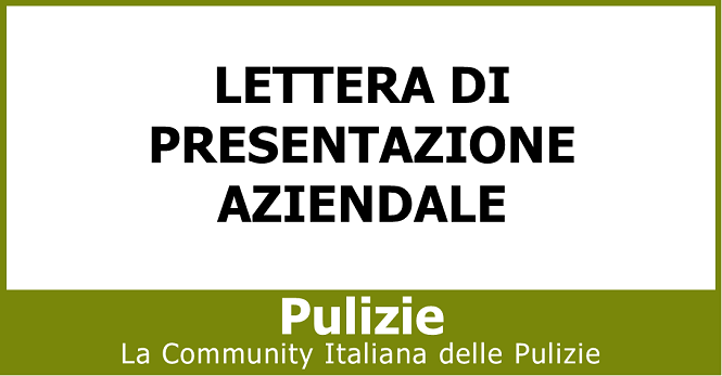 Lettera di presentazione aziendale